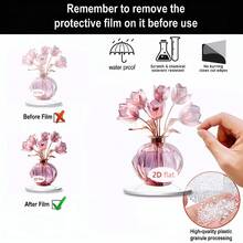 1/4/20 Adornos de rosa de cristal, placas acrílicas divertidas y multifuncionales para el hogar, dormitorio y decoración de escritorio, regalos románticos del Día de San Valentín - Multicolor - Ver 6