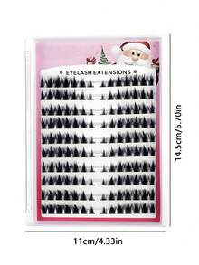 140 عنقود من الرموش الكيرلي المنفصلة، عشرة صفوف طبيعية وواقعية على الطراز الأوروبي والأمريكي، رموش مانجو مبللة، رموش صناعية متقاطعة ثلاثية الأبعاد ناعمة، رموش صناعية دور كرتوني طبيعي، أداة مكياج، مكياج يومي شعر كيرلي سميك ممدد ناعم وغير مهيج قابل لإعادة الاستخدام، هدية عيد الحب، عيد الميلاد، هالوين - الأسود - مشاهدة 2