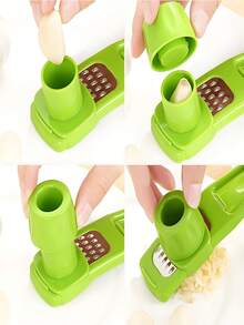 1PC Minimalist Portable Garlic Press – Efficient Multi-Functional Garlic Mincer | Lightweight Hanging Plastic Kitchen Tool | Essential For Home Cooking, Outdoor Camping & Restaurant Prep | Great Gift For Home Cooks, Campers & Chefs (40g, 1-Piece Limit) - Green - View 5