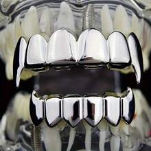 HIPHOP Hip Hop Teeth Grills Sharp Teeth TeethGrillz  Plated Teeth Grills Accessories - 槍黑色尖牙[套裝] - 查看 5
