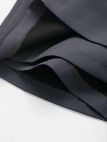 Women's Casual Versatile Solid Color Zipper Waist Belt Skort Summer - Dark Grey - View 4