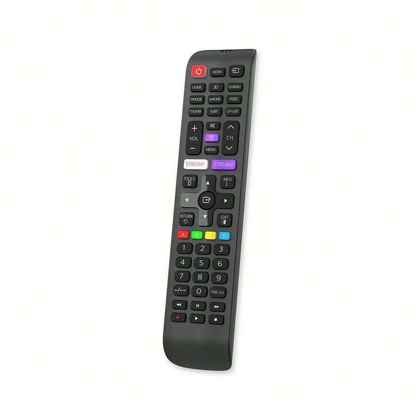 PHILIPS Universelle Ersatzfernbedienung für Samsung Fernseher, mit Infrarot-Technologie, leistungsstarkem Signal, IR-Code-Kompatibilität, Lernfunktion, ergonomisches Design, einfache Bedienung, ideal als Zweitfernbedienung oder Ersatz für defekte Originalgeräte - Schwarz - Übersicht 1