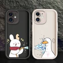 Cartoon Duck And Rabbit Suitable For Apple  11 XR XS 8 7 SE 2022 Max Plus Mini Eye Ladder Phone Case - Mixed Color 4 - View 3