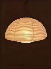 Half-Circle Paper Lantern - White Paper Lampshade, Large Handmade Folded Xuan Paper Lampshade, Suitable For Modern Bedroom, Living Room, Indoor Ceiling Light Decoration, Home Decor Gift