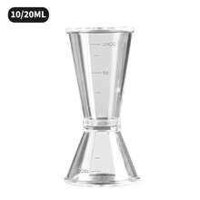 1PC Double-Headed Resin Cocktail Measure Cup 10-20ml/20-40ml Transparent Ounce Measuring Cup With Scale Cocktail Jigger Bartender