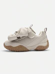 Balabala Kids Girls Sneakers, 2025 Spring Autumn Chunky Sneakers, Ballet Style - Gray Tone - View 3