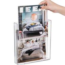 Wall Mounted Rack Paper Organiser .Office Document Holder Clear Acrylic A4 - White - View 6