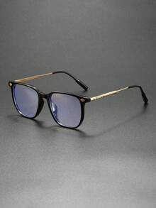 1pc Men's Retro Simple Clear Lens Glasses, Suitable For Pairing With Shirts, Sweaters, Coats And Other Fashionable Outfits - Multicolor - View 6