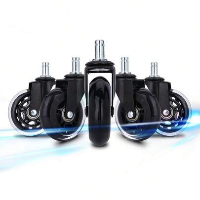  NK Ruedas para Sillas de Oficina 11 mm x 22 mm Negro - Ruedas para todos los suelos, Sillas Giratorias, No Marcas, Ruedas de Repuesto, Max 250kg ✅ Entrega 24/72h a España (península)