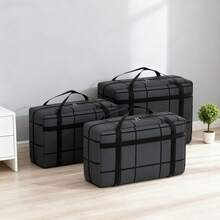 1 Stück faltbare Tragetasche mit großer Kapazität zum Umzug, Reisen, Wohnheim, Kleiderschrank, Aufbewahrungstasche für Kleidung, Baumwollbettwäsche Aufbewahrungstasche - Verschiedenfarbig - Übersicht 7