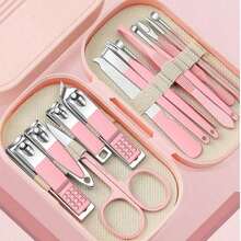 Manicure Set, Women's Grooming Set, Pedicure Set, Nail Clippers, Professional Grooming Set, Manicure Tool Gift Set With Travel Storage Box, Suitable For Men And Women, Can Be Gifted To Friends Or Parents - Hồng - Xem 2