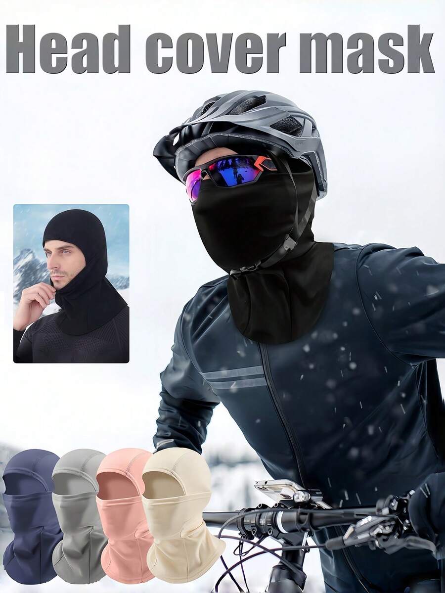 1 件装滑雪骑行防风防寒面罩头套 - 全覆盖、透气防风，适合户外运动、骑行和摩托车骑行。男女通用防紫外线颈巾、滑雪面罩、巴拉卡瓦面罩、防尘防风面罩，适合男女滑雪、单板滑雪、骑行、徒步旅行、秋冬季骑行，保暖多功能防风滑雪帽 - 彩色 - 查看 1