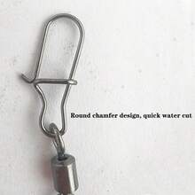 50pcs 8-Shaped Rings Reinforced Snap Swivels Suit, 2/4/6/8/10 Size Fishing Lure Quick Connector Accessories