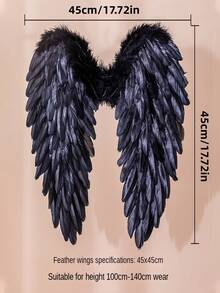 White Angel Feather Wings - Holiday Party Decor, Scene Decoration, Children & Adult Fashion Show Performance Costume, Christmas Headpiece, Valentine's Day Date Accessory, Handmade Party Prop, Cosplay Black Angel Wings Party, Christmas Party Decorations, Costume Stage Supplies, Christmas Party Supplies, Halloween Party Supplies, Wearable Costume Prop, Holiday Costume Prop, Holiday Photo Prop, Suitable For Adults & Children - Nhiều màu - Xem 15