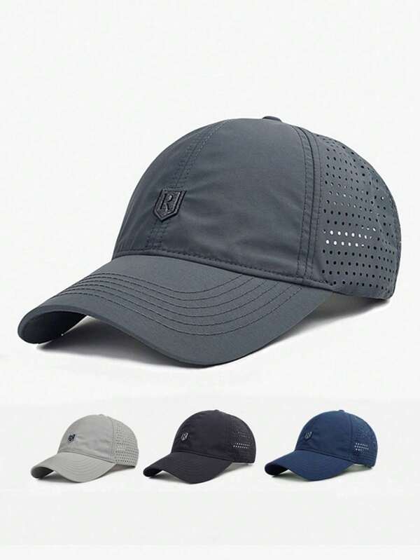1 pieza Gorra de béisbol ajustable y transpirable para hombres, necesaria para exteriores, sombrero de sol minimalista y versátil