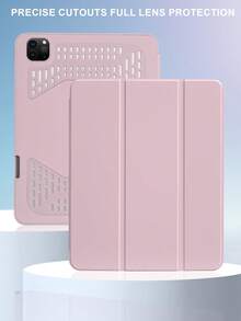 Pink Tablet Protective Case Compatible With Ipad Air 4/5 (10.9 Inch) And IPad 8/9 (10.2 Inch), With Pencil Slot And Enhanced Heat Dissipation - Pink - View 1