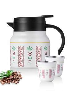 choxila 1pc Thermal Coffee Carafe Jug, Large Capacity Insulated Water Pitcher, Stainless Steel Insulated Tea Pot With Detachable Tea Strainer, Leak-Proof Vacuum Insulated Carafe For Coffee Tea Hot Or Cold Drinks, Ramadan Gifts - Pot - View 14