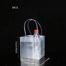30/20/10pcs Transparent PVC Gift Bags, Birthday Party Gift Packaging Handbag, Gift Bags, Souvenirs Packaging Bags - Clear - View 16