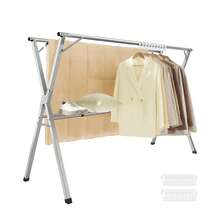 SONGMICS Tendedero, Secador de Pie, 143-238 cm Extensible, Plegable, Independiente, para Uso en Interiores y Exteriores, Gris Paloma - Plateado - Ver 7