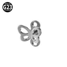 1 PC F136 Titanium Dermal Anchor Butterfly Micro Dermal Anchor Skull Surface Piercings Skin Diver Piercing Body Jewelry 14g
