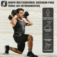 Mancuerna Hexagonal De Hierro Fundido Duradera De 2.5-25 Kg Con Revestimiento De Goma Para Gymnasio En Casa Con Mango Ergonómico, Estable Y Versátil - 10公斤 x2 - 查看 5