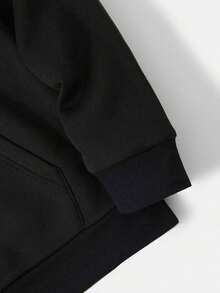 Veste d'hiver homme 320g à enfiler, motif vagues et cobayes, collection multifonctionnelle et relaxante - Noir - Voir 3