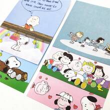 1 Set/60pcs Removable, Portable Snoopy Memo Pad, Message Board, Sticky Notes, Notebook, Random Style, Christmas Gift, Christmas Decoration