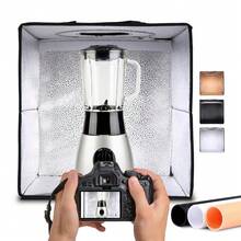 NK Caja de Luz Estudio Fotográfico Plegable (70x70cm) - 160 Leds, 3 temperaturas de Luz, Brillo Ajustable x10, RA90, Productos pequeños Joyas, Asa para Transporte (3 Fondos de Colores) ✅ Entrega 24/72h a España (península) - Negro - Ver 1