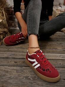 2025秋季新款经典红色舒适运动休闲女鞋 - 紅色 - 查看 5