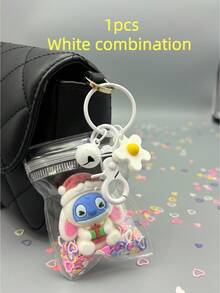 向日葵系列钥匙扣，派对嘉年华赠品，居家聚会场合，青少年办公桌创意玩具，可爱粉色包包挂饰，萌趣钥匙扣，适合送给儿童、学生和老师 - 彩色 - 查看 5