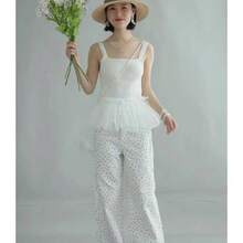 1pc Tulle Pleated Mini Skirt, Lace Shawl With Tie, Kawaii Ballet Style - Multicolor - View 5