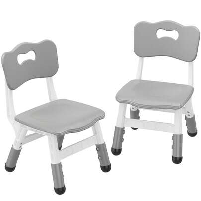 Adjustable Kids Chair (2/4Pcs), 3 Level Height Adjustable Toddler Chair For Ages 2-6, Stackable ChildChair Suitable For Home Family Classroom Nursery Indoor Use