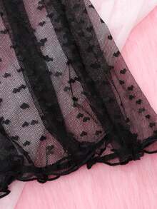 Sexy Dessous Damen BH Blau Slim Fit Urlaubs Party Wilde Mesh Camisole BH Set mit 2 Teilen - Schwarz - Übersicht 8