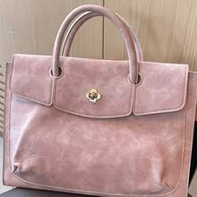 Commuter Laptop Bag For Women, 14-16 Inch Notebook Tote With Document Sleeve, Chic & Lightweight Computer Handbag For Work, College, Travel - 粉色 - 查看 5