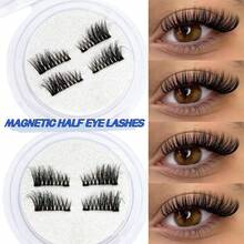 1 对磁性假睫毛，半截式，无需胶水，短款磁性睫毛，自然猫眼妆效，可重复使用，适合睫毛嫁接，是眼袋人士、美妆博主和送礼佳品的理想选择。 - 半眼睫毛 - 查看 6