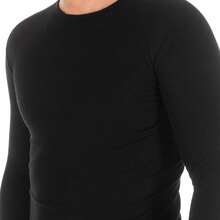 Kisses and Love Camiseta manga larga y cuello medio 1625-H para Hombre - Entrega 24/48 horas en Peninsula y Baleares - Negro - Ver 2