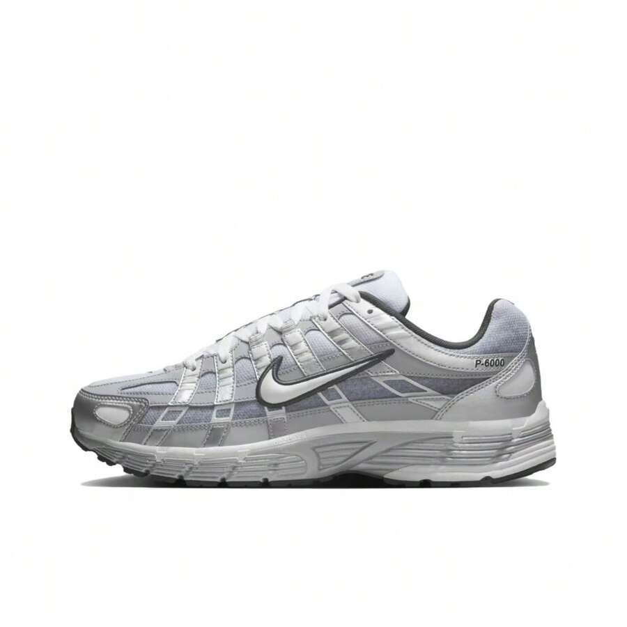 Giày chạy bộ cổ thấp Nike thời trang & thoải mái, chất liệu vải và da bền chắc, dành cho nam, màu xám bạc. - màu xám bạc - Xem 1