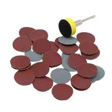 3Set (102pcs/Set)  25mm Mini Sanding Discs Hook Loop Backing Pad 1/8 Polishing Kit - Burgundy - View 9