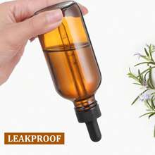 AOZITA 4 Pack 100ml Leakproof Dropper Bottles With Funnel Labels Dark Amber Glass Essential Oils Bottles For Personal Care Health Beauty 3.4oz Thick Glass Tincture Bottles With Eye Droppers Storage - 彩色 - 查看 11