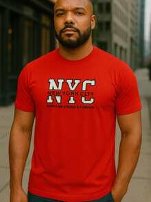 Camisa Bordado PontoBR NYC Trabalho Verão com Gola Redonda e Manga Curta Confortável e Respirável