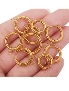 Stainless Steel Round Hoop Earrings, Fashion Jewelry Accessories