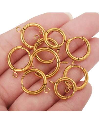 Stainless Steel Round Hoop Earrings, Fashion Jewelry Accessories