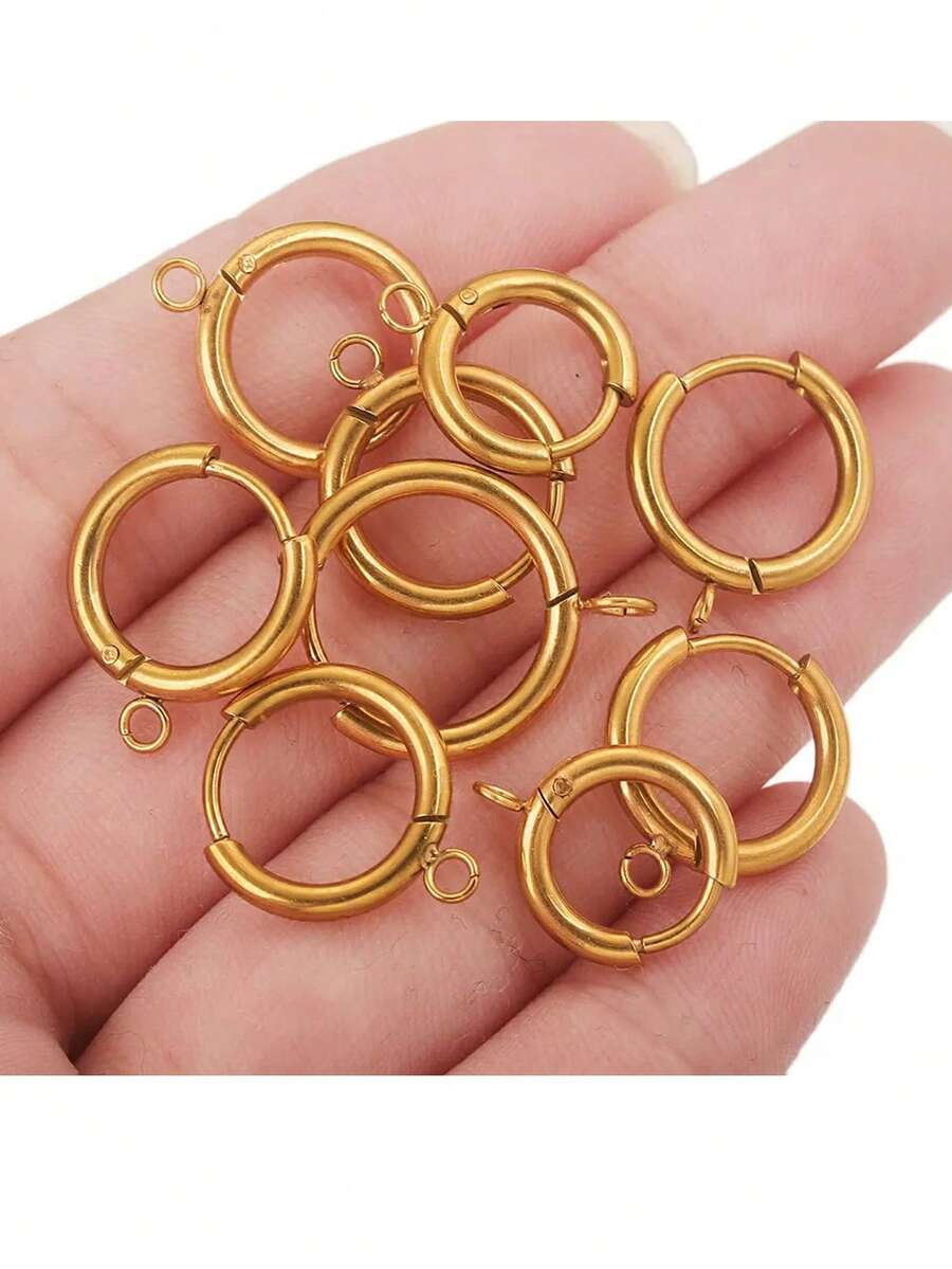 Stainless Steel Round Hoop Earrings, Fashion Jewelry Accessories