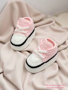 1 Pair Handmade Crochet Infant Booties, Indoor Crawling Socks - 淺粉色 - 查看 10