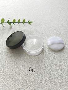 Multi-Functional Empty Rose Gold Powder Case With Powder Puff, Silver/Gold Spiral Cap, DIY Pigment Bottle, Includes Plastic Glitter For Nail Polish - Multicolor - View 9