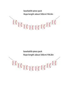 Sports Theme Decorative Paper Pull Flags, Football/Basketball/Baseball/Tennis/Volleyball Banners, Birthday Party Small & Large Insert Card Set, Team Gathering Atmosphere Scene Decoration Accessories, Suitable For Sports Fan Holiday Birthday Party Background Decoration Set