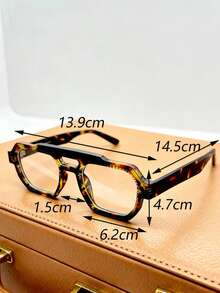1pc Fashionable Casual Tritan (Copolyester) Women's Non-Prescription Glasses, Autumn/Winter