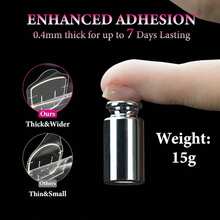 Transparent Nail Art Gel Nail Stickers, Wearable Nail Jelly Glue Ultra-Thin Gel Nail Stickers, Double-Sided Adhesive Invisible, Transparent, Waterproof, Reusable, For Nail Decoration Nail Glue Transparent Flexible Adhesive Sheet For Nail Art - 無色 - 查看 3