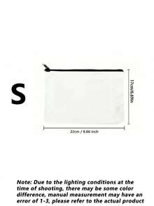 3/1pc Canvas Tote Bag, Annual Party Carry Gift Bag, DIY Design, Minimalist Elegant, Bridesmaid Wedding Gift Bag, Cosmetic Bag, Travel Organizer Bag, Large Capacity Travel Makeup Bag - Multicolor - View 11