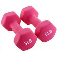 2pcs Mancuernas Hexagonales Pesas4/5 para Gym y Ejercicio,Mancuernas Engomadas - 5 libras - Ver 1